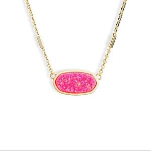 Kendra Scott Miley Pendant in Hot Pink Kyocera Opal